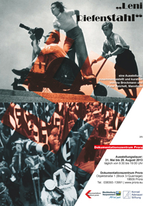 Plakat zur Ausstellung "Leni Riefenstahl"